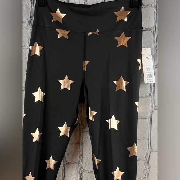 Nanette Lepore Size:L Women Play Compression Leggings Black/ Rose Gold Pocket - Picture 3 of 11